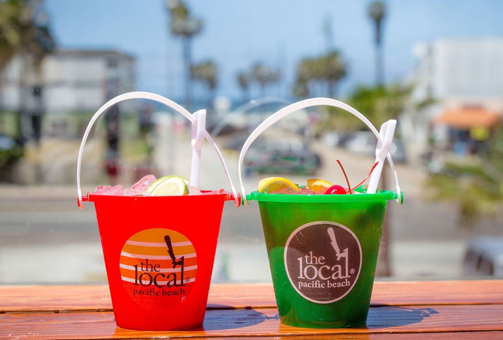 Two fruit buckets on the table